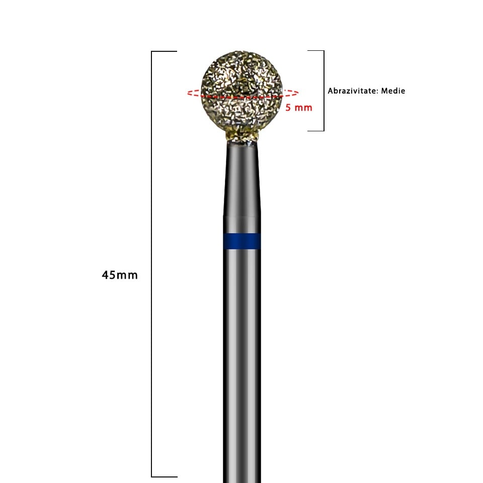 Capat Freza Sfera Diamantat Albastru, LUXORISE, Aparatura Unghii - imagine 4