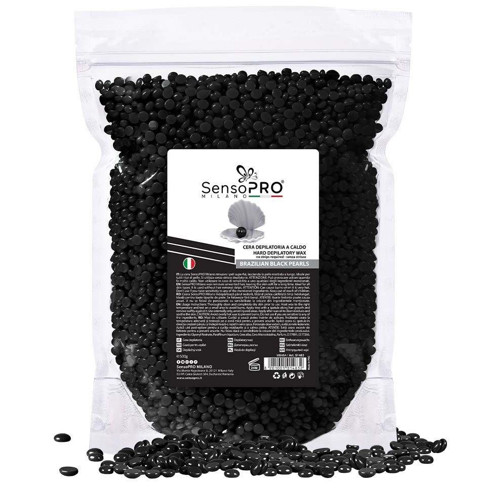 Ceara Epilat Elastica Granule - Brazilian Black Pearls, SensoPRO Milano - 500g, Epilare - imagine 4