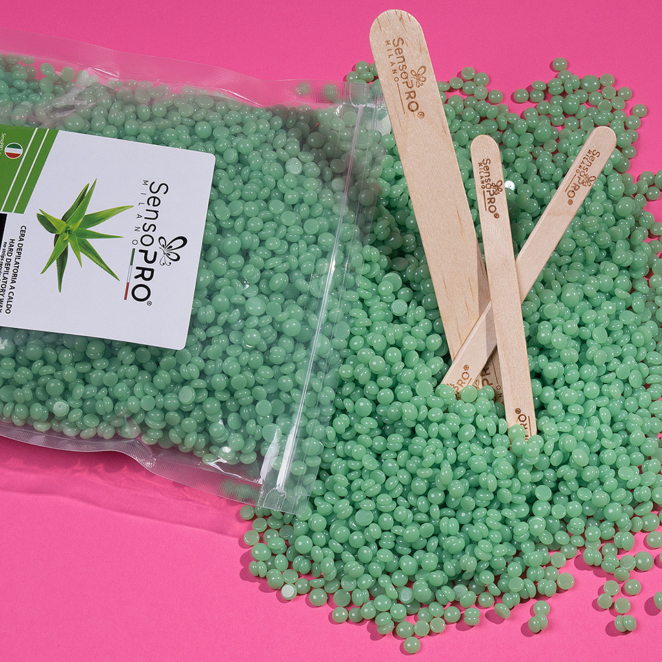 Ceara Epilat Elastica Granule SensoPRO Milano cu Aloe Vera - 500g, Epilare - imagine 5