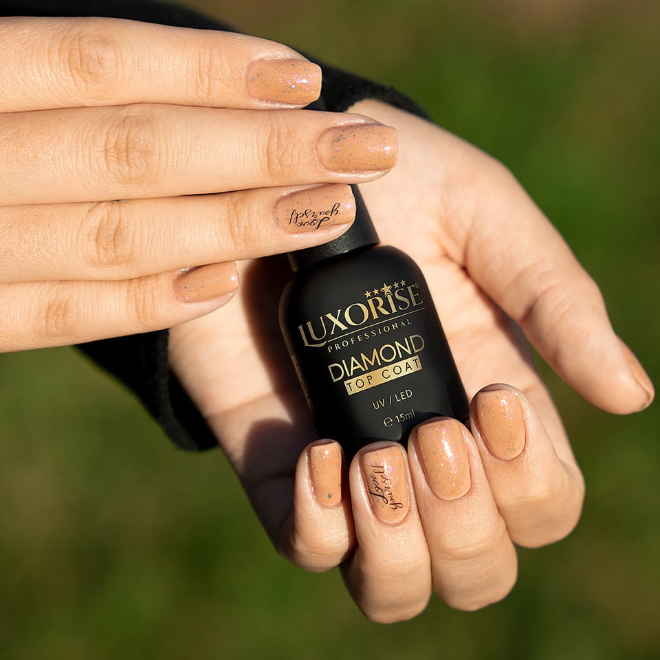 Diamond Top Coat LUXORISE, 15ml, Accesorii Unghii - imagine 4