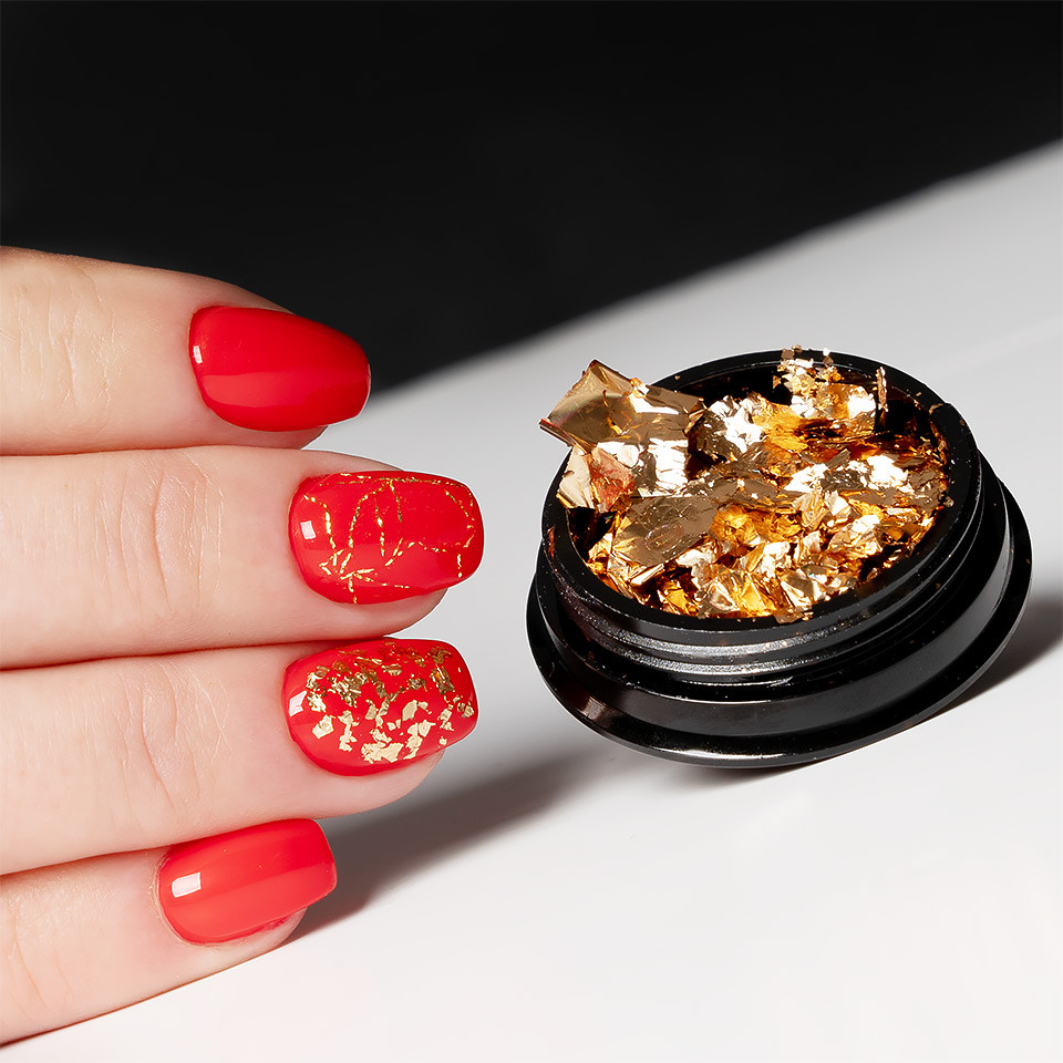 Foita Unghii LUXORISE - Unique Gold #20, Nail Art - imagine 3