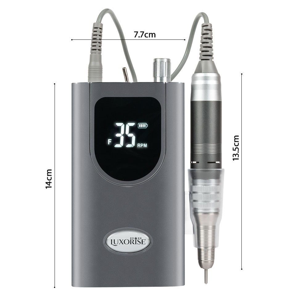 Freza Unghii Portabila StarMotion PRO 35.000 RPM - LUXORISE, Titanium Silver, Aparatura Unghii - imagine 4