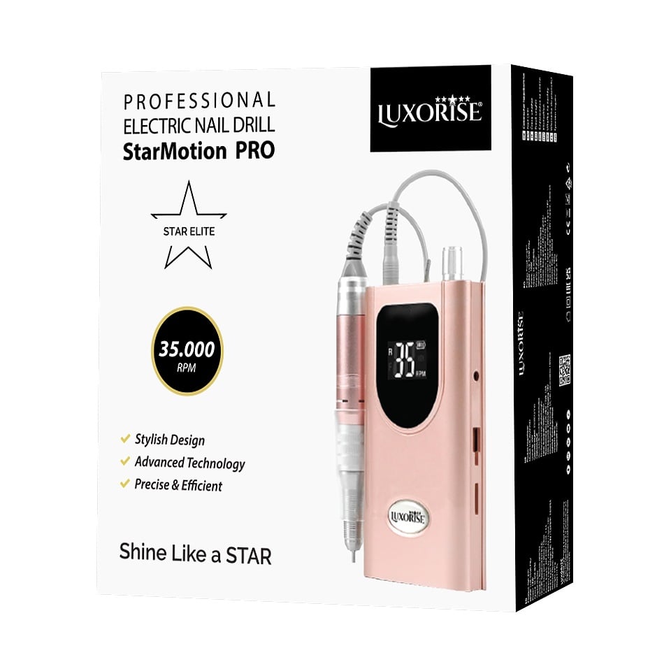 Freza Unghii Portabila StarMotion PRO 35.000 RPM - LUXORISE, Titanium Silver, Aparatura Unghii - imagine 5