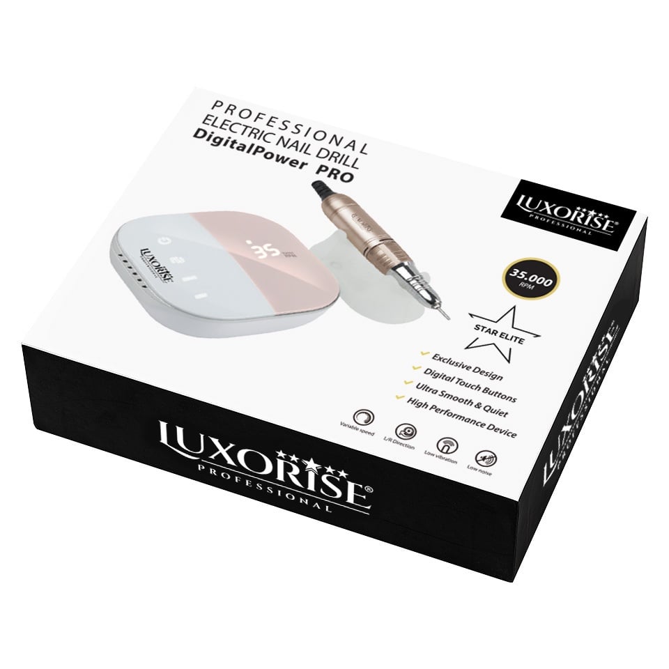 Freza Unghii Profesionala DigitalPower PRO - LUXORISE 35.000 RPM, Gold, Aparatura Unghii - imagine 4