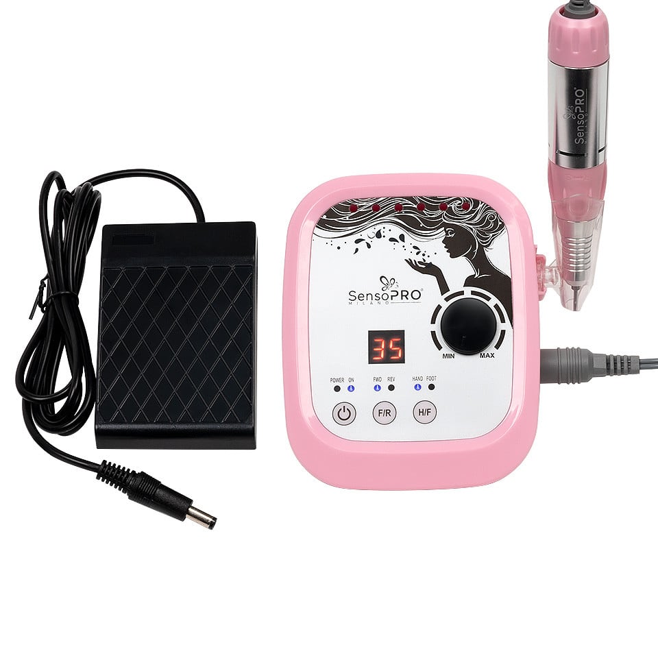 Freza Unghii Profesionala Expert Nails 35.000RPM - SensoPRO Milano, Pink, Aparatura Unghii - imagine 5