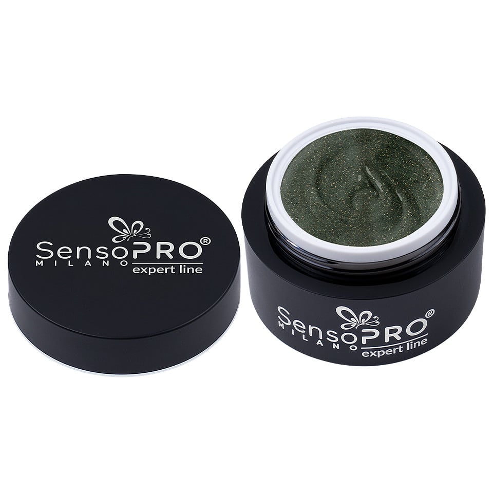 Gel Colorat UV SensoPRO Milano Expert Line - Cosmic Black 5ml, Geluri UV - imagine 3