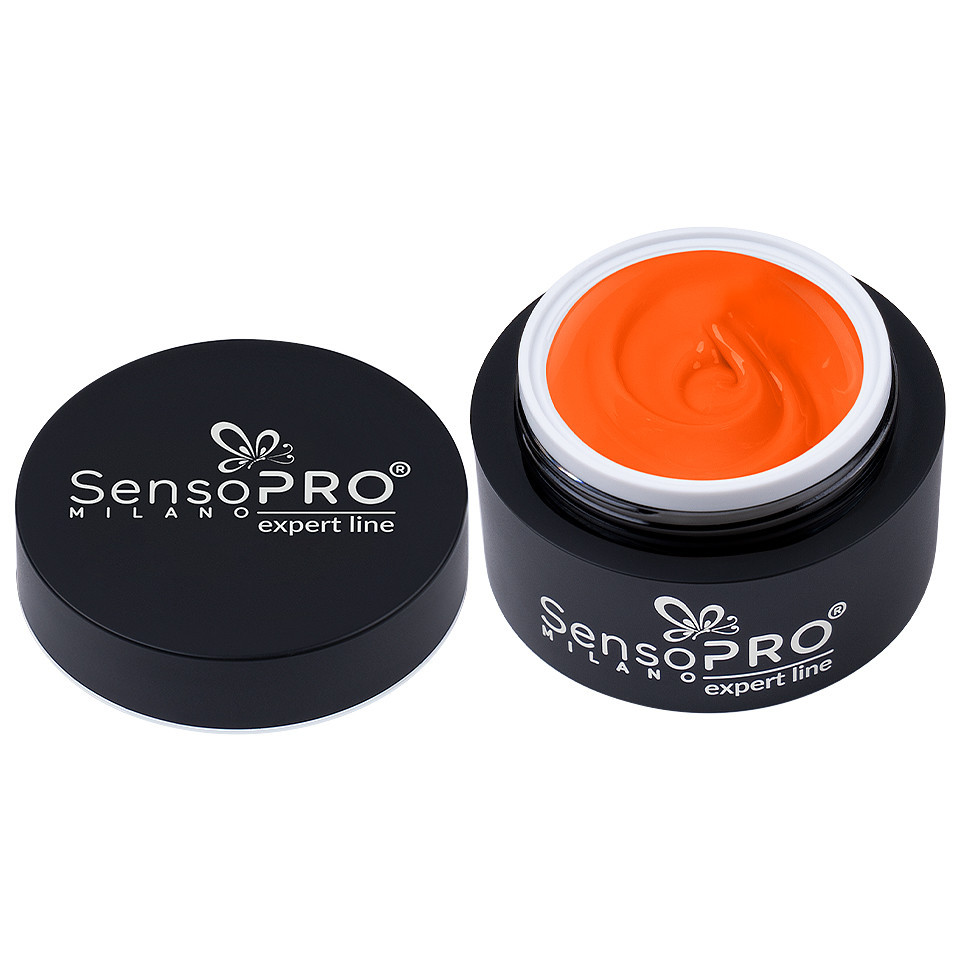 Gel Colorat UV SensoPRO Milano Expert Line - Shocking Orange 5ml, Geluri UV - imagine 3