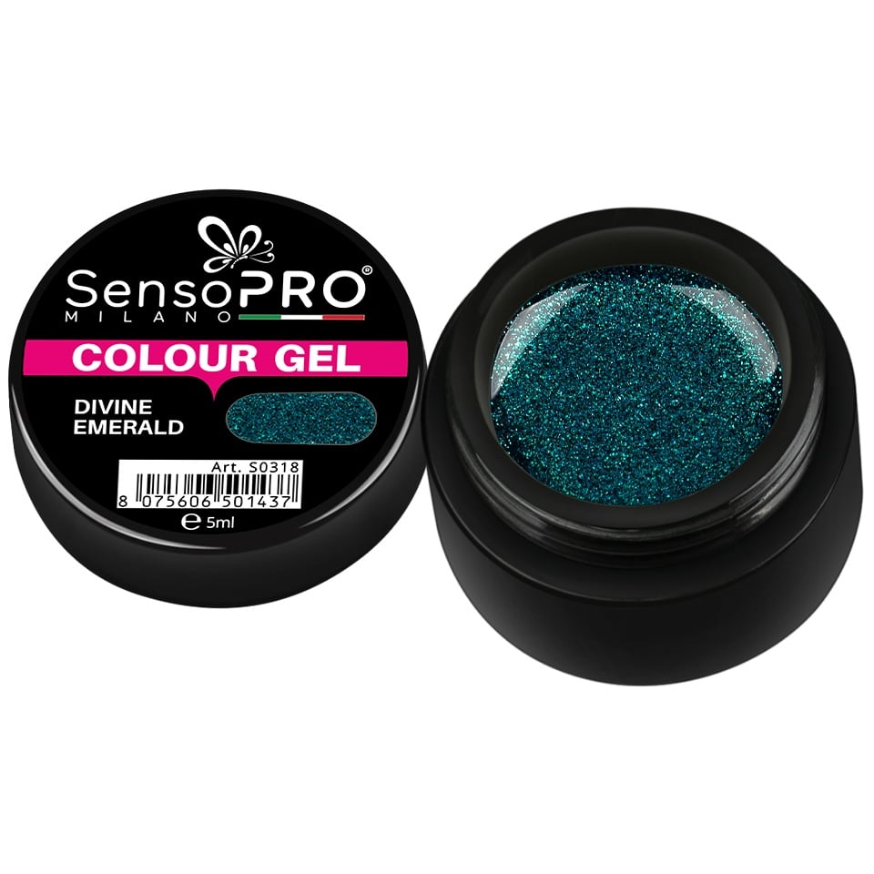 Gel UV Colorat Divine Emerald 5ml | SensoPRO Milano