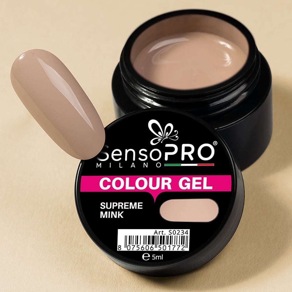 Gel UV Colorat Supreme Mink 5ml, SensoPRO Milano, Geluri UV - imagine 4