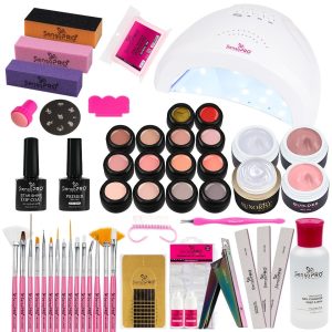 Kit Unghii False cu Gel UV - Promotie #55 + CADOU Set 15 Pensule Manichiura