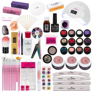 Kit Unghii False cu Gel UV SensoPRO Milano - Promotie #56 + CADOU Set 15 Pensule Manichiura