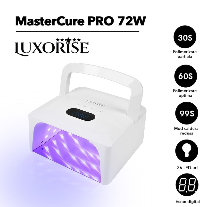 Lampa Unghii Profesionala UV / LED 72W MasterCure PRO - LUXORISE, Aparatura Unghii - imagine 6