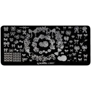 Matrita Metalica Stampila Unghii LUXORISE, Ribbon Party, Nail Art