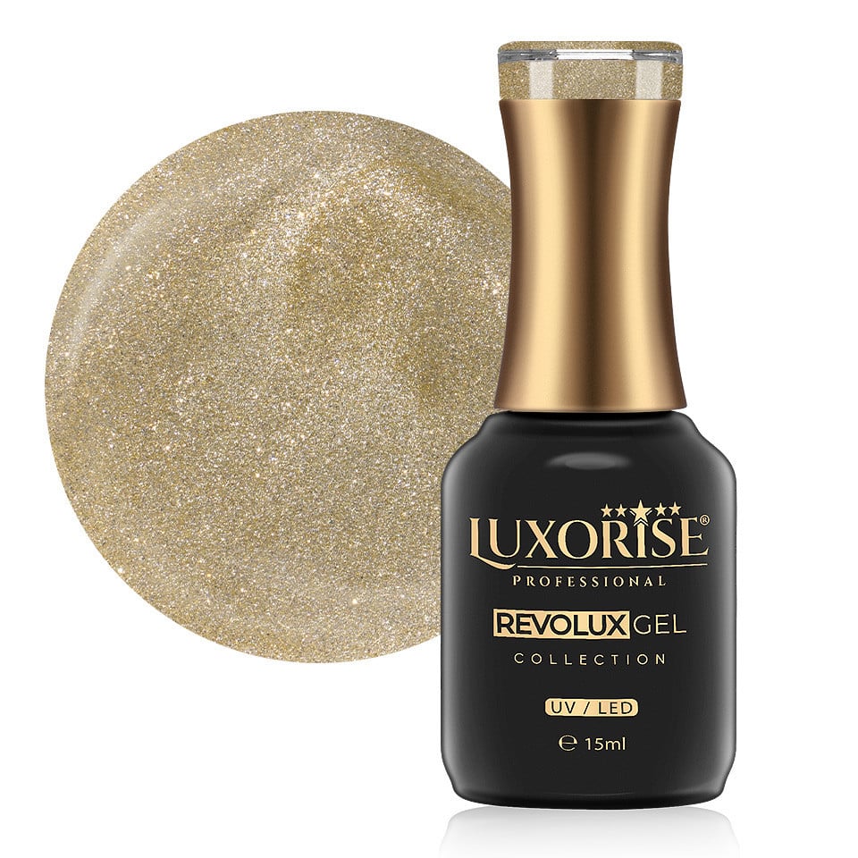 Oja Semipermanenta Revolux LUXORISE, Golden Muse 15ml | Cosmetice