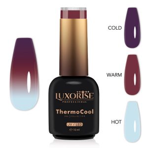 Oja Semipermanenta Termica 3 Culori LUXORISE ThermoCool - Happy Hippy 10ml, Oja Semipermanenta – ofertă, preț și specificații