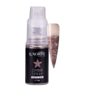 Ombre Spray Nail Art LUXORISE Disco - Copper Glitz, Nail Art