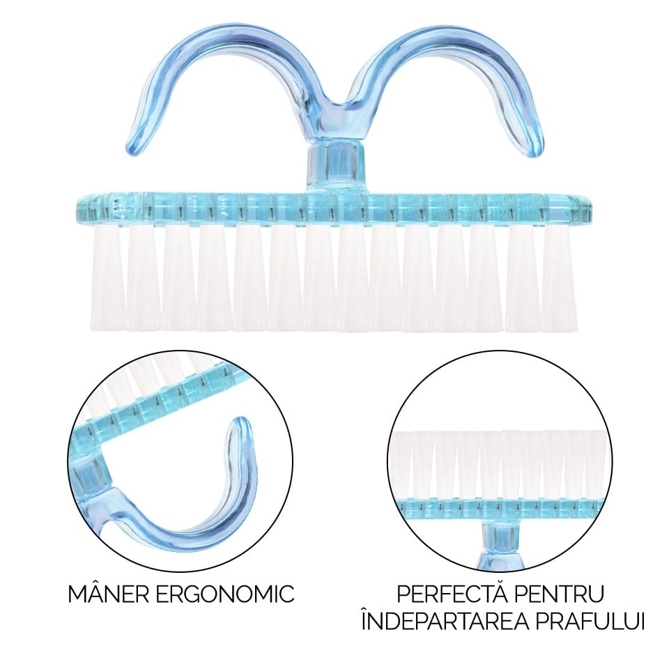 Perie Praf Unghii SensoPRO Milano - Crystal Blue, Accesorii Unghii - imagine 3