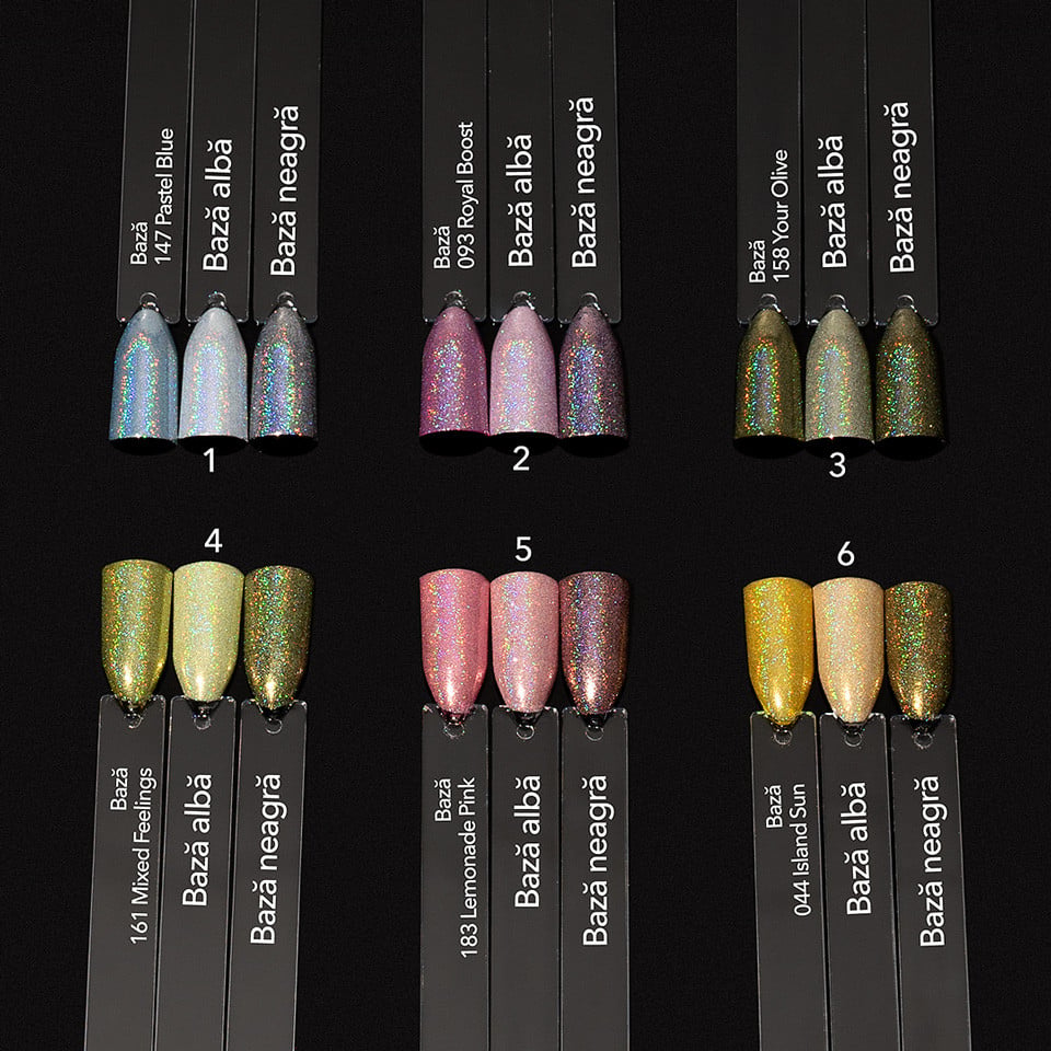 Pigment Unghii Rainbow Glam LUXORISE - 12 nuante, Nail Art - imagine 3