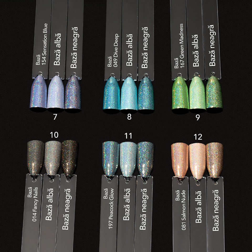 Pigment Unghii Rainbow Glam LUXORISE - 12 nuante, Nail Art - imagine 5