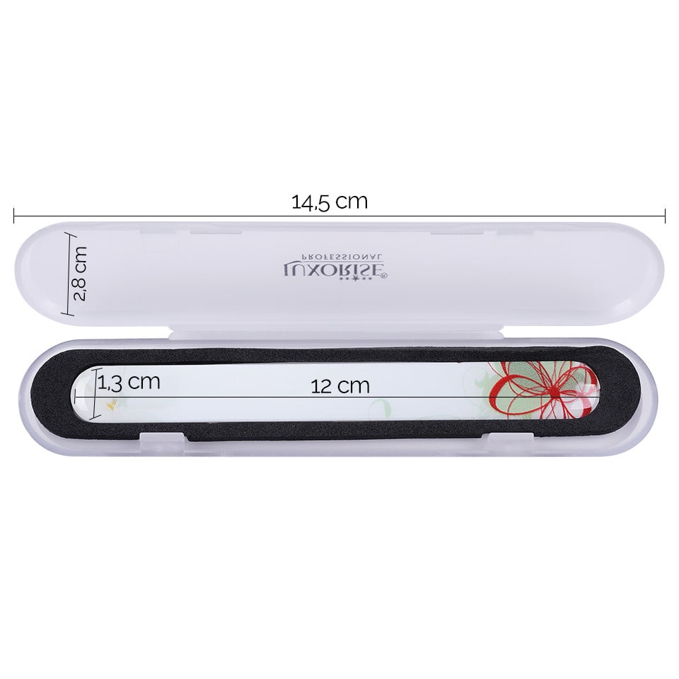 Pila de Sticla Nano Glass File LUXORISE in Etui, Flowerly, Accesorii Unghii - imagine 6