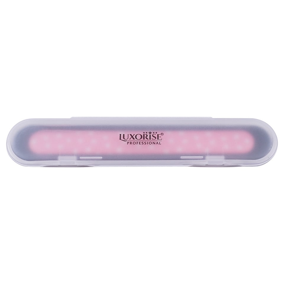 Pila de Sticla Nano Glass File LUXORISE in Etui, Pink Love, Accesorii Unghii - imagine 4