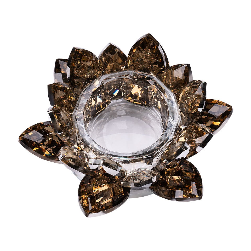 Recipient din Sticla pentru Manichiura LUXORISE, Gold Flower, Accesorii Unghii - imagine 4