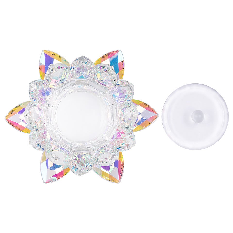 Recipient din Sticla pentru Manichiura LUXORISE, Rainbow Flower, Accesorii Unghii - imagine 5