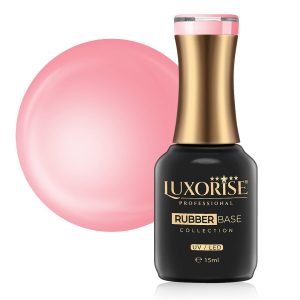 Rubber Base LUXORISE Crystal Collection - Pink Gloss 15ml, Rubber Base – ofertă, preț și specificații