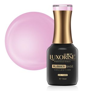 Rubber Base LUXORISE Crystal Collection - Satin Blush 15ml, Rubber Base