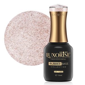 Rubber Base LUXORISE Eclat Collection - Gold Crystal 15ml, Rubber Base