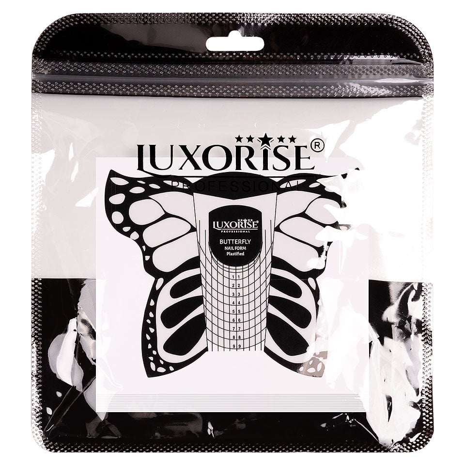 Sabloane Constructie Unghii LUXORISE Plastifiate Fluture, 50 buc, Accesorii Unghii - imagine 5