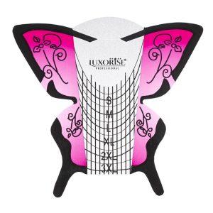 Sablon Constructie Unghii Fluture Roz LUXORISE