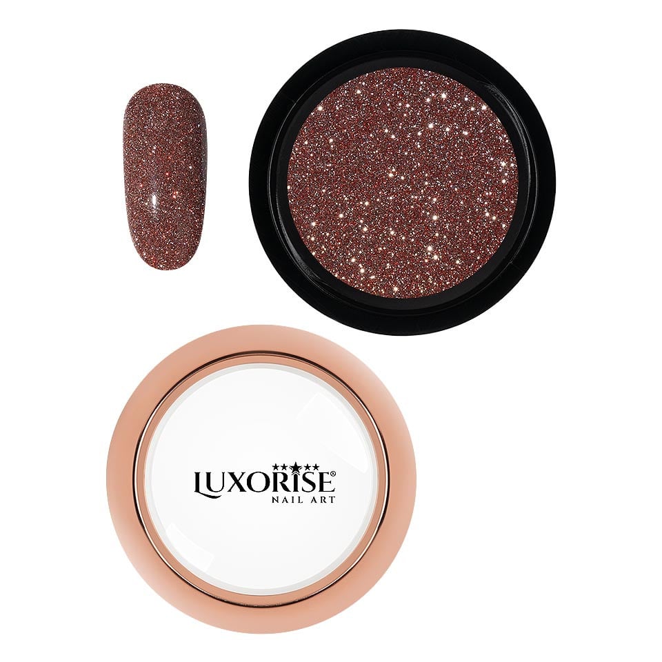 Sclipici Unghii Disco LUXORISE, Dramatic Glow, Nail Art - imagine 4
