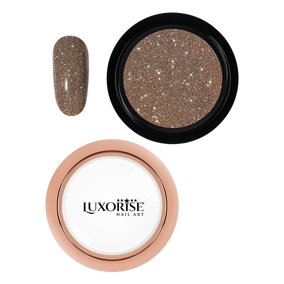 Sclipici Unghii Disco LUXORISE, Glow on, Nail Art - imagine 4