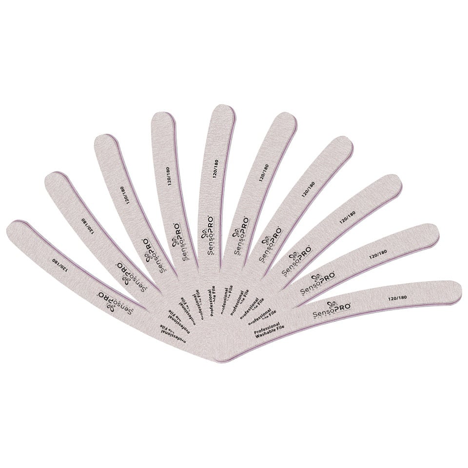 Set 10 Pile Unghii Banana 120/180 – SensoPRO Milano