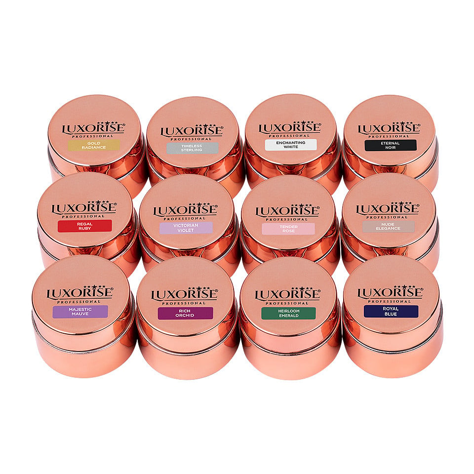 Set 12 Geluri UV Colorate LUXORISE, Timeless Beauty, Geluri UV - imagine 4