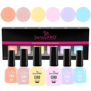 Set 6 Oje Semipermanente CIAO One Step SensoPRO Milano, Pastel Reflection, Kit Unghii – ofertă, preț și specificații