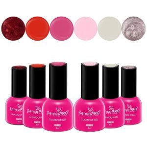 Set 6 Oje Semipermanente Glamour 8ml SensoPRO Milano