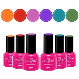 Set 6 Oje Semipermanente Glamour 8ml SensoPRO Milano