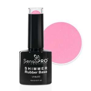 Shimmer Rubber Base SensoPRO Milano - #61 Pink Paradise