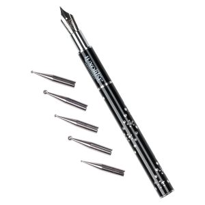 Stilou Nail Art cu Penita & 5 Punctatoare LUXORISE Crystals, Black, Accesorii Unghii – ofertă, preț și specificații