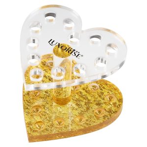 Suport pensule unghii si ustensile manichiura Golden Heart LUXORISE
