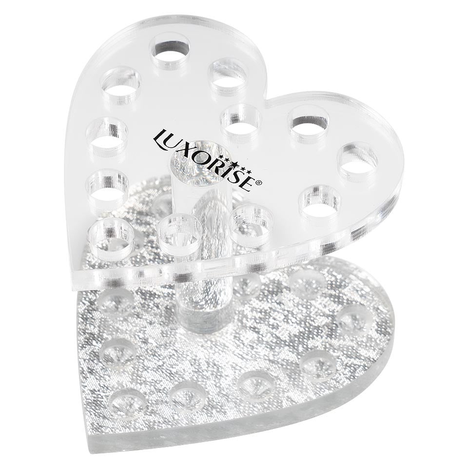 Suport pensule unghii si ustensile manichiura Silver Heart LUXORISE