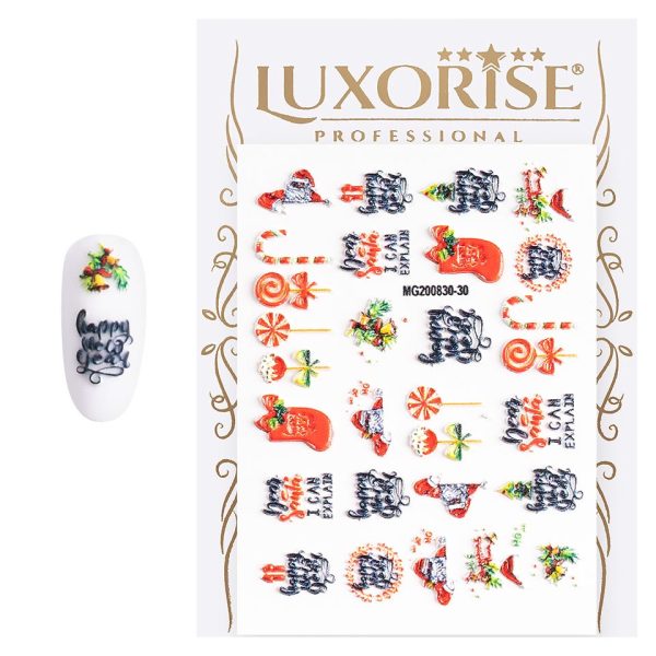 Tatuaj 3D Unghii LUXORISE Winter MG200830-30, Nail Art - imagine 3