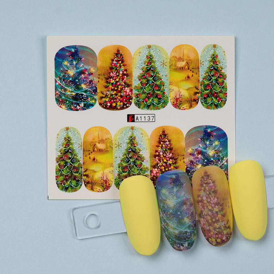 Tatuaj Unghii LUXORISE Christmas Tree Joy – Nail Art Festiv