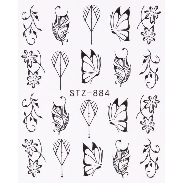 Tatuaj Unghii LUXORISE Simple Romantic Art