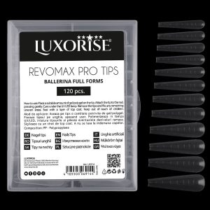 Tipsuri Reutilizabile Polygel & Gel REVOMAX PRO TIPS LUXORISE Ballerina - Full Forms