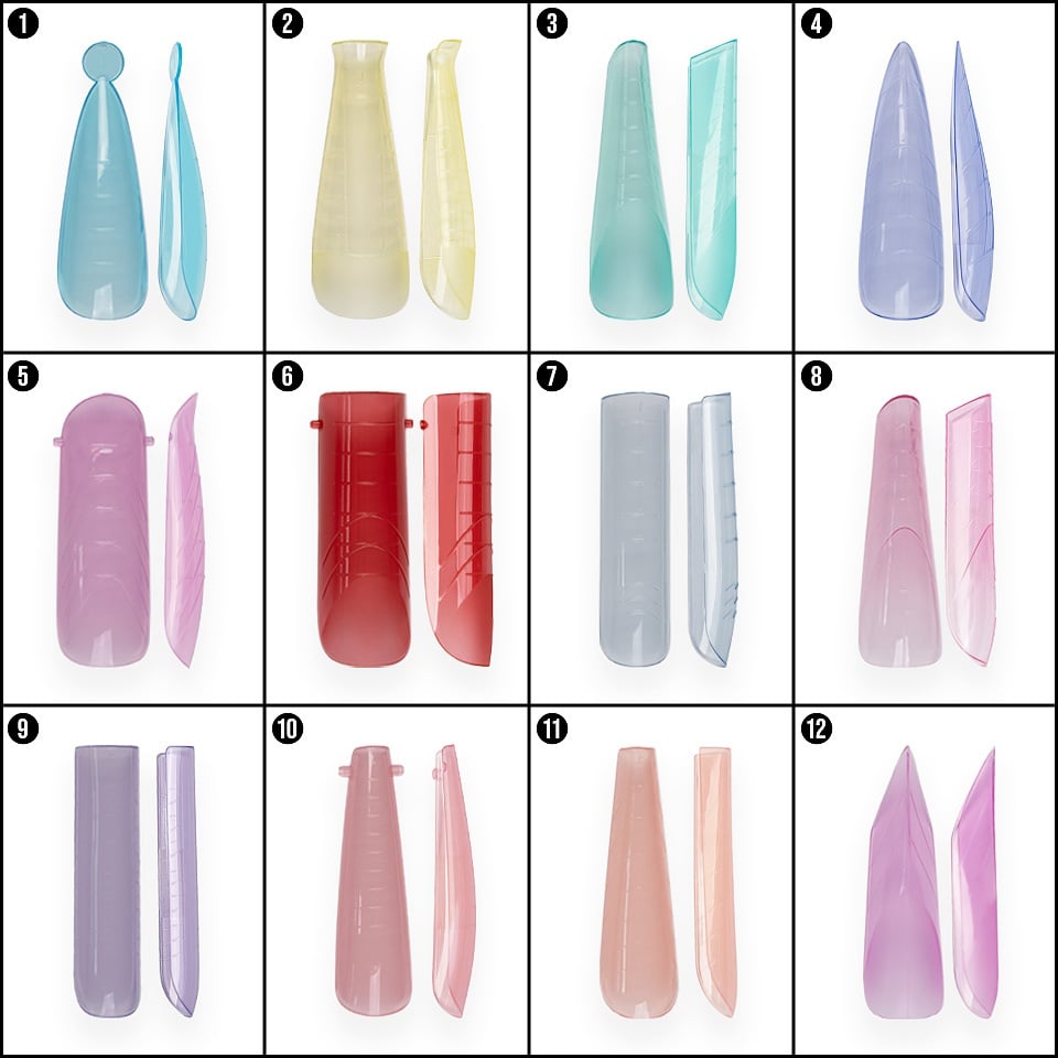 Tipsuri Reutilizabile REVOMAX Color Magic Mix LUXORISE pentru Polygel si Gel, 288 buc, Accesorii Unghii - imagine 5