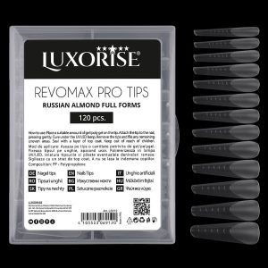 Tipsuri Reutilizabile REVOMAX PRO TIPS LUXORISE Russian Almond pentru Polygel si gel