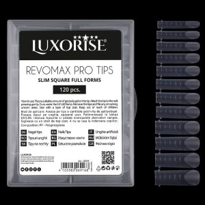 Tipsuri Reutilizabile REVOMAX PRO TIPS LUXORISE Slim Square - Full Forms pentru Polygel si gel